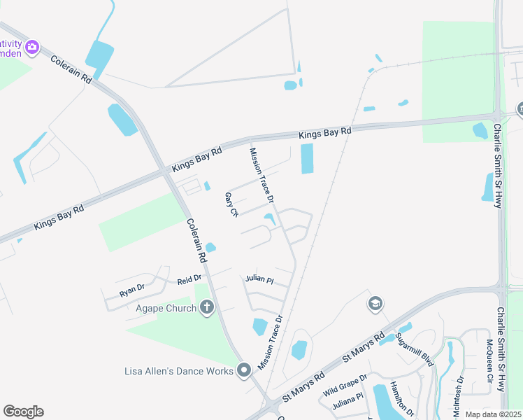 map of restaurants, bars, coffee shops, grocery stores, and more near 322 Gary Circle in Saint Marys