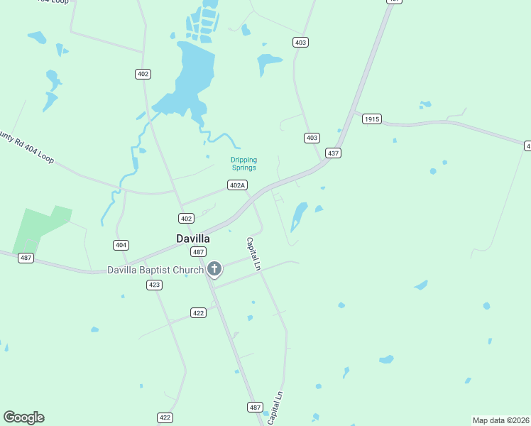 map of restaurants, bars, coffee shops, grocery stores, and more near 171 Capital Lane in Davilla