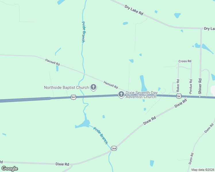 map of restaurants, bars, coffee shops, grocery stores, and more near 193 Hassell Road in Quitman
