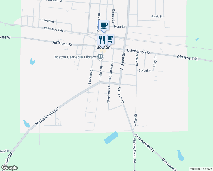 map of restaurants, bars, coffee shops, grocery stores, and more near 112 East Washington Street in Boston