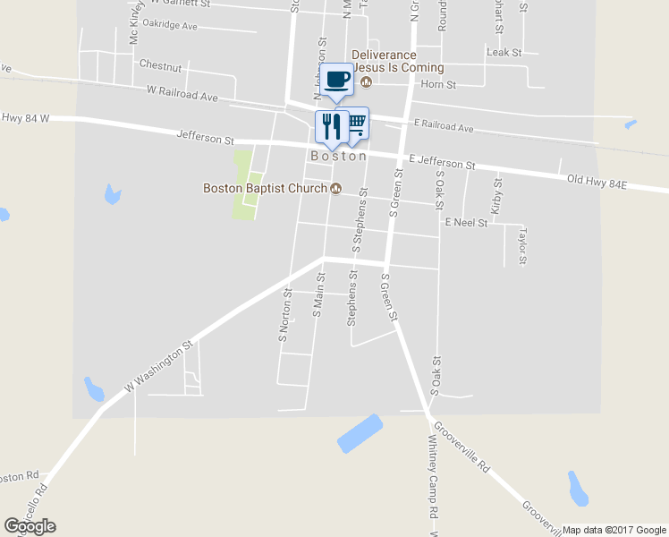 map of restaurants, bars, coffee shops, grocery stores, and more near 112 East Washington Street in Boston