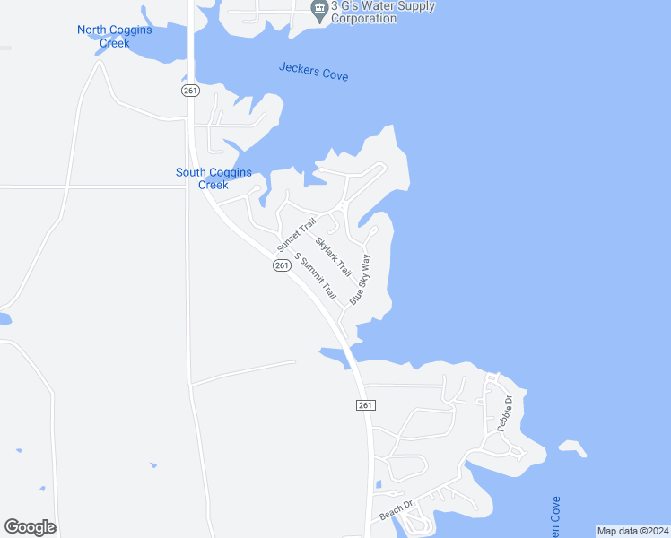 map of restaurants, bars, coffee shops, grocery stores, and more near 133 Skylark in Buchanan Dam