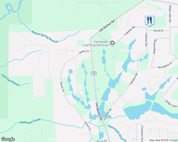 map of restaurants, bars, coffee shops, grocery stores, and more near 5702 Old Bethel Road in Crestview