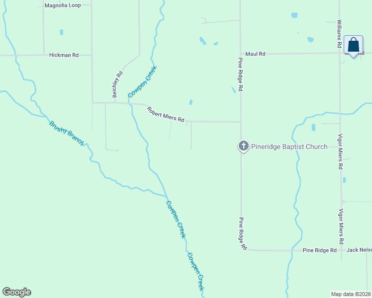 map of restaurants, bars, coffee shops, grocery stores, and more near 162 Joe Lawson Road in DeRidder
