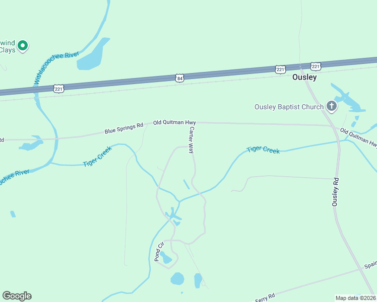 map of restaurants, bars, coffee shops, grocery stores, and more near 4417 Carter Way in Valdosta
