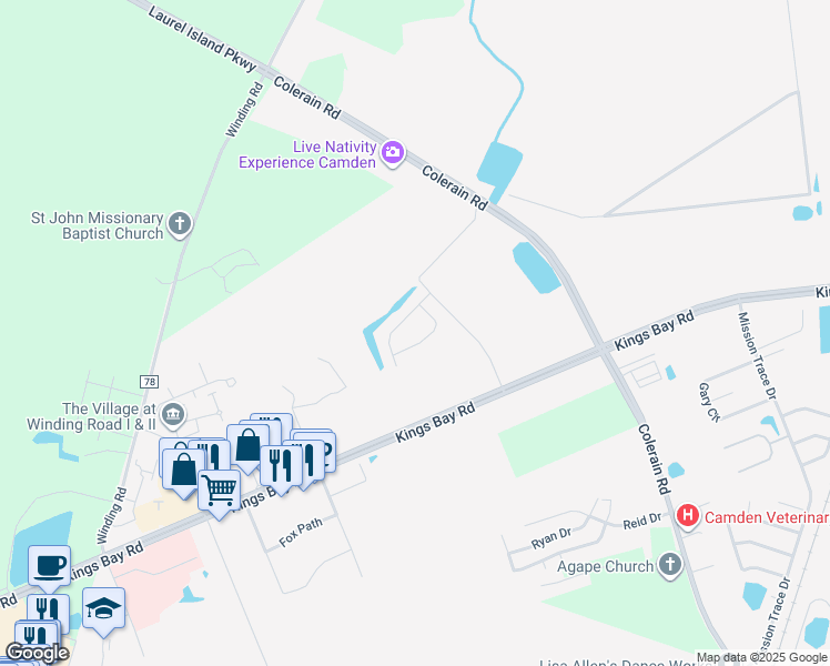 map of restaurants, bars, coffee shops, grocery stores, and more near 100 Talbot Court in St. Marys