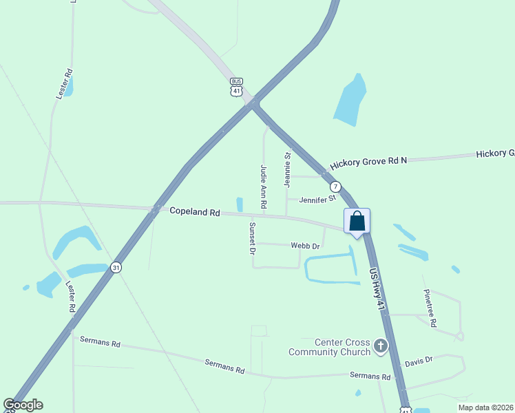 map of restaurants, bars, coffee shops, grocery stores, and more near 2799 Judie Ann Road in Valdosta