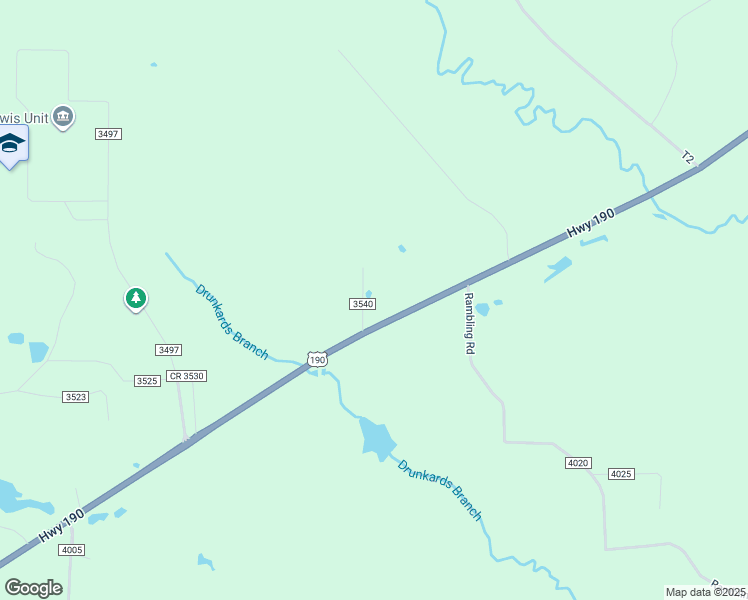 map of restaurants, bars, coffee shops, grocery stores, and more near 128 County Road 3540 in Woodville