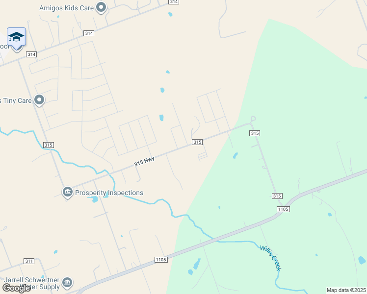 map of restaurants, bars, coffee shops, grocery stores, and more near 1071 County Road 315 in Jarrell