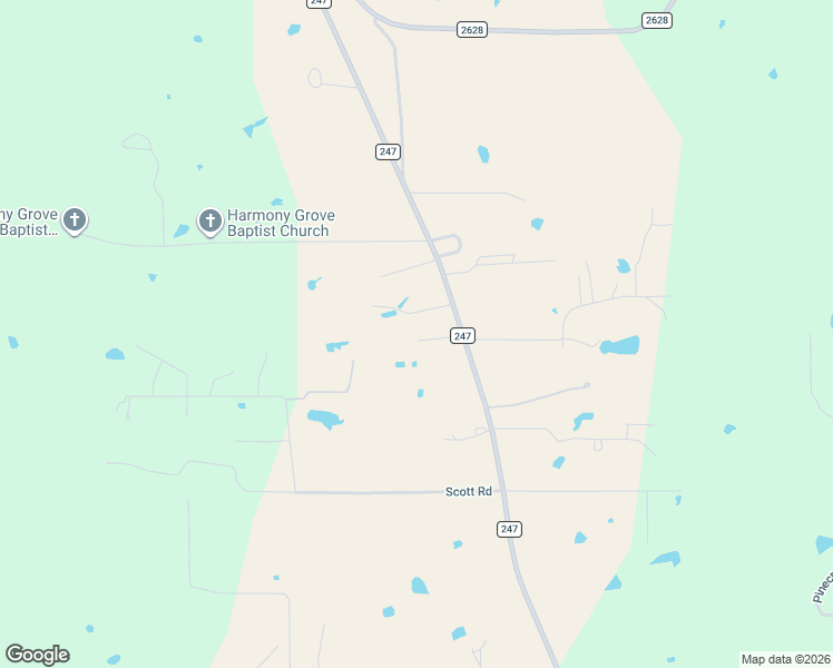 map of restaurants, bars, coffee shops, grocery stores, and more near 889 Farm to Market Road 247 in Huntsville