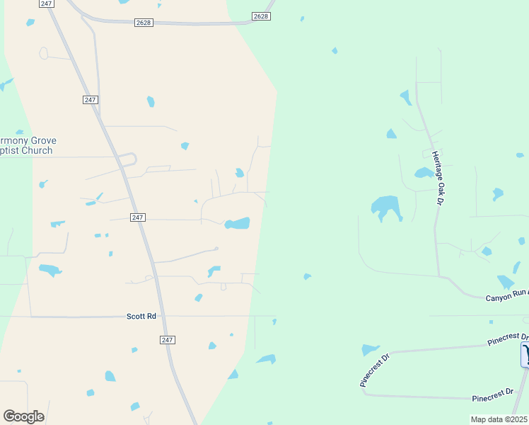 map of restaurants, bars, coffee shops, grocery stores, and more near 24 Langley Road in Huntsville