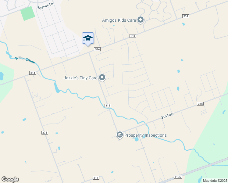 map of restaurants, bars, coffee shops, grocery stores, and more near 217 Line of Fire Way in Jarrell