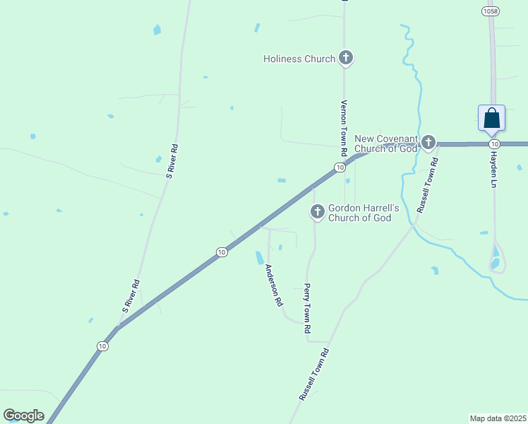 map of restaurants, bars, coffee shops, grocery stores, and more near 15375 Louisiana 10 in Roseland