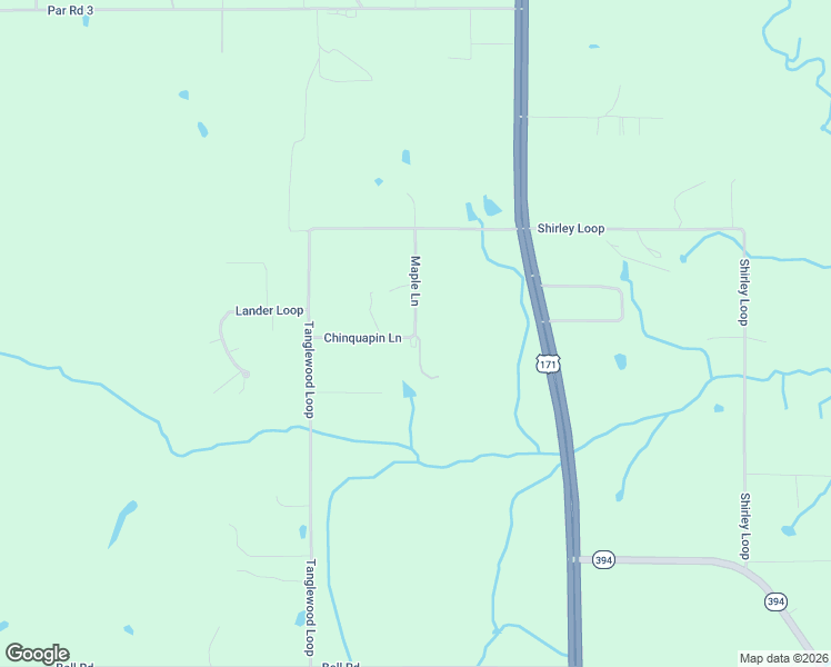 map of restaurants, bars, coffee shops, grocery stores, and more near 146 Maple Lane in DeRidder