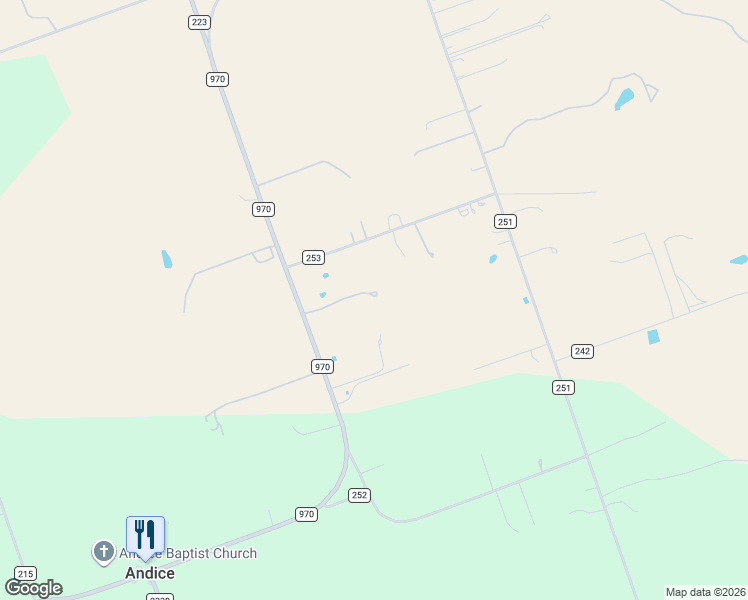 map of restaurants, bars, coffee shops, grocery stores, and more near 5475 Farm to Market Road 970 in Florence