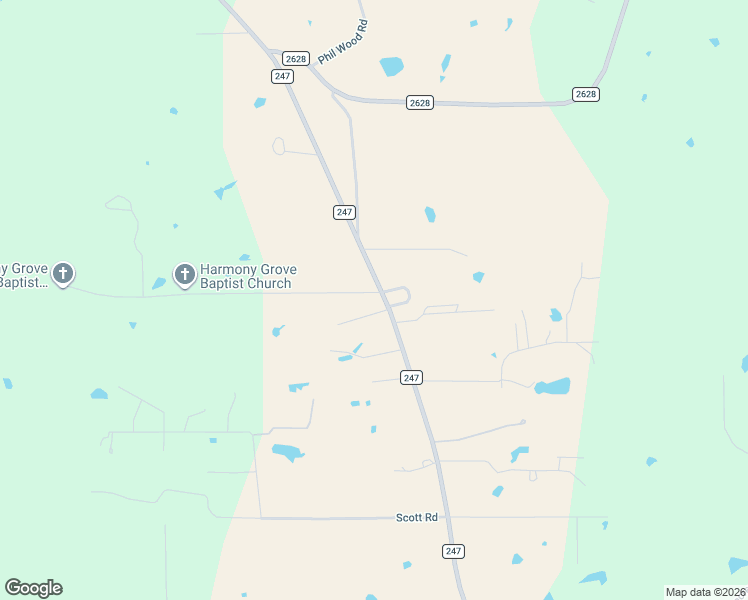 map of restaurants, bars, coffee shops, grocery stores, and more near 918 Farm to Market Road 247 in Huntsville