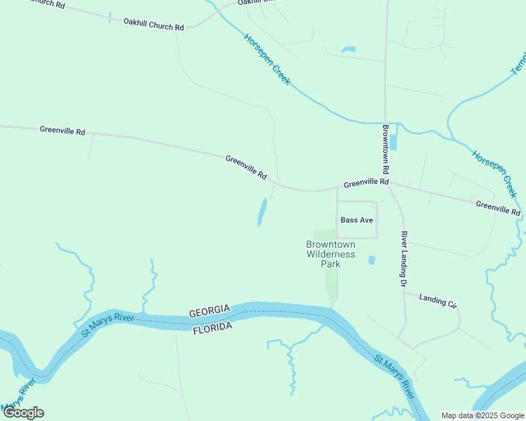 map of restaurants, bars, coffee shops, grocery stores, and more near 1221 Greenville Road in Kingsland