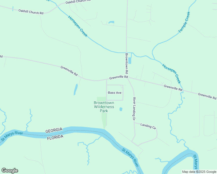 map of restaurants, bars, coffee shops, grocery stores, and more near 21 Temple Landing Rd in Kingsland