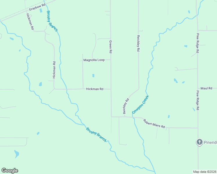 map of restaurants, bars, coffee shops, grocery stores, and more near 952 Green Road in DeRidder