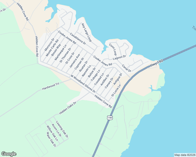 map of restaurants, bars, coffee shops, grocery stores, and more near 190 Tobago Lane in Point Blank