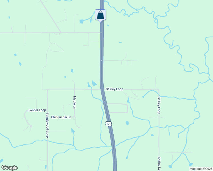 map of restaurants, bars, coffee shops, grocery stores, and more near Ronald Reagan Highway in DeRidder