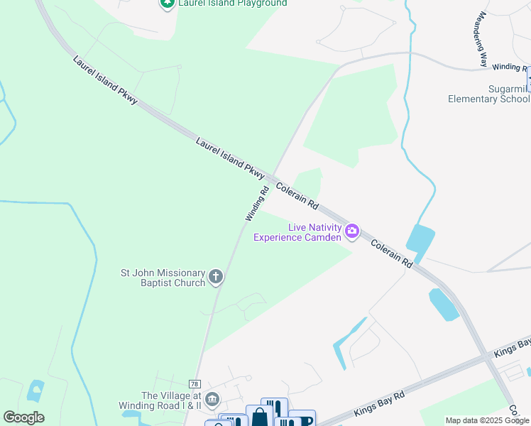 map of restaurants, bars, coffee shops, grocery stores, and more near 749 County Road 78 in Kingsland