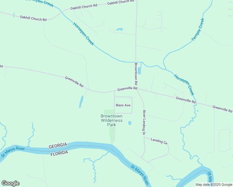 map of restaurants, bars, coffee shops, grocery stores, and more near 21 Temple Landing Road in Kingsland