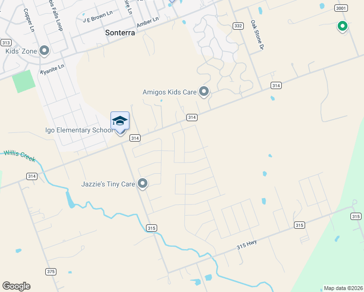 map of restaurants, bars, coffee shops, grocery stores, and more near 2000 County Road 314 in Jarrell