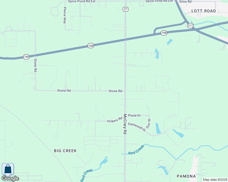 map of restaurants, bars, coffee shops, grocery stores, and more near 7125 Stone Road in Semmes