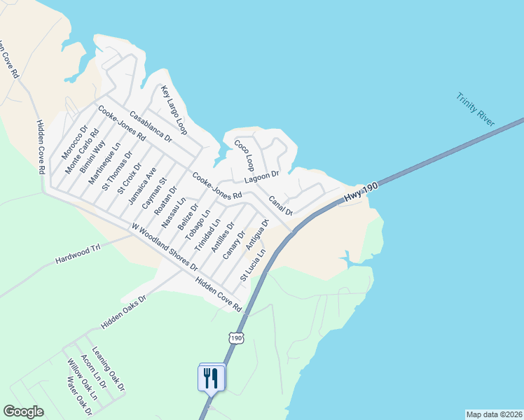 map of restaurants, bars, coffee shops, grocery stores, and more near 690 Canal Drive in Point Blank