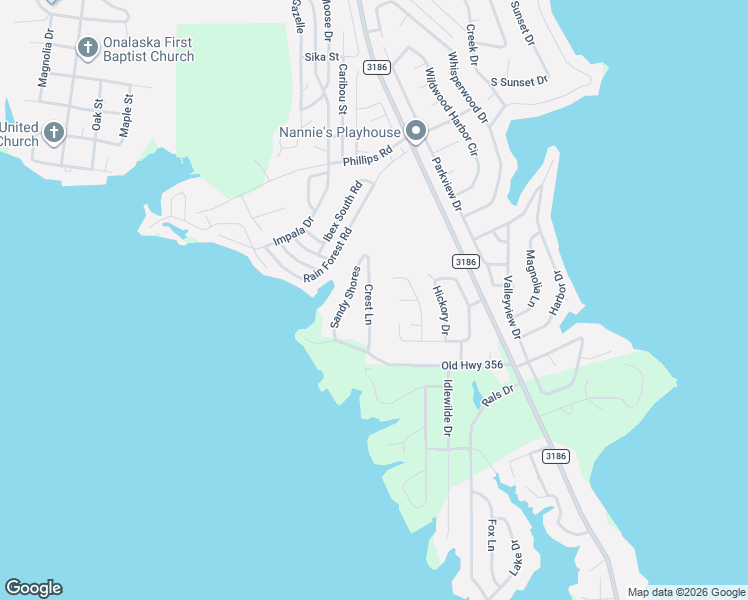 map of restaurants, bars, coffee shops, grocery stores, and more near 226 Crest Lane in Onalaska