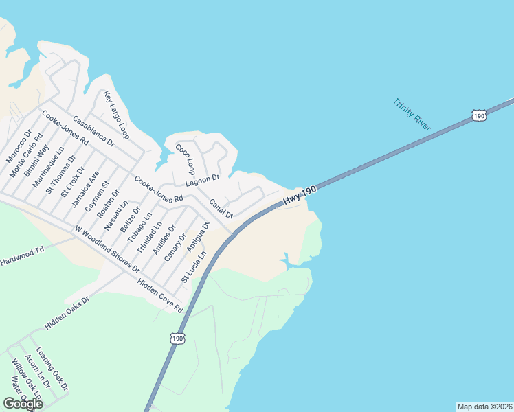 map of restaurants, bars, coffee shops, grocery stores, and more near 420 Canal Drive in Point Blank