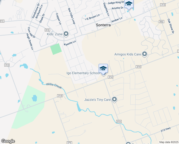 map of restaurants, bars, coffee shops, grocery stores, and more near 208 Olivine Lane in Jarrell
