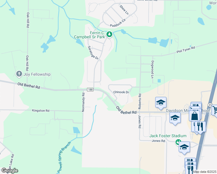 map of restaurants, bars, coffee shops, grocery stores, and more near 5914 Wind Trace Road in Crestview