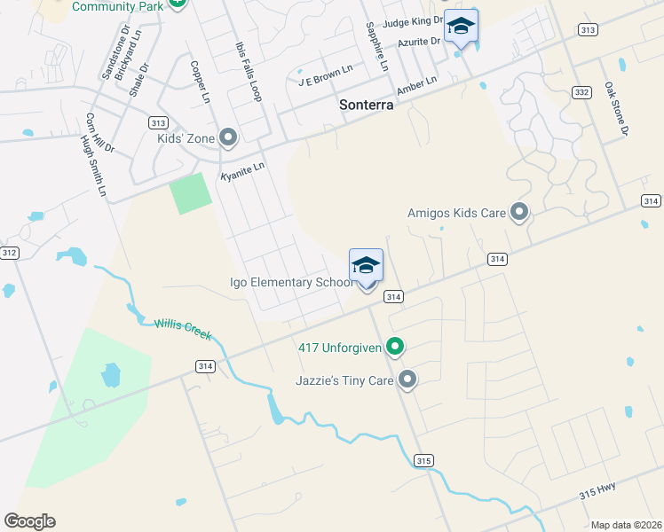 map of restaurants, bars, coffee shops, grocery stores, and more near 208 Olivine Lane in Jarrell