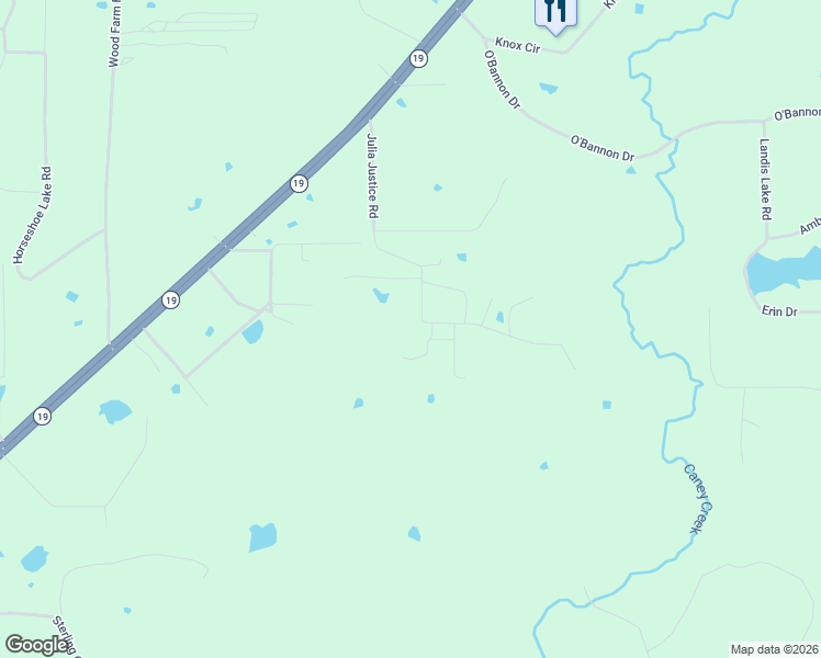 map of restaurants, bars, coffee shops, grocery stores, and more near 88 Julia Justice Road in Huntsville