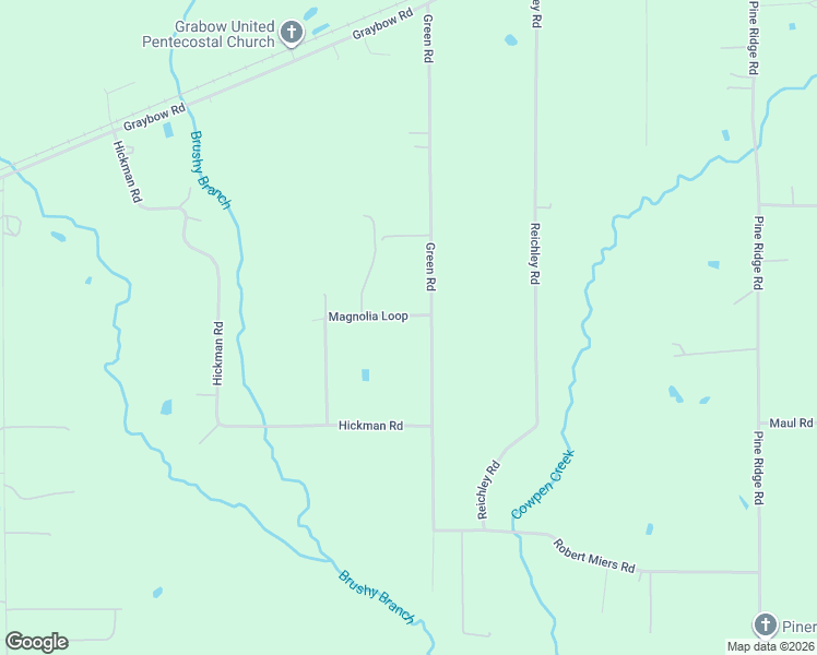 map of restaurants, bars, coffee shops, grocery stores, and more near 3029 Magnolia Loop in DeRidder
