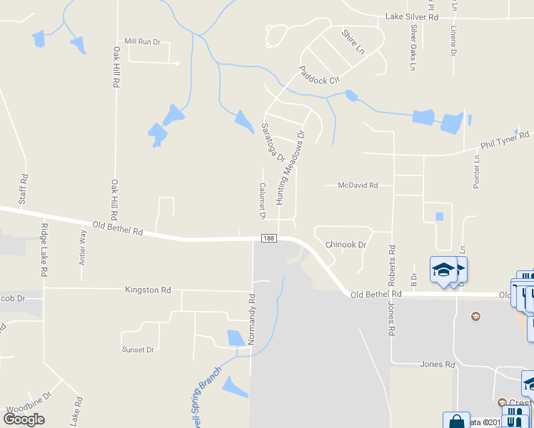 map of restaurants, bars, coffee shops, grocery stores, and more near 5839 Calumet Drive in Crestview