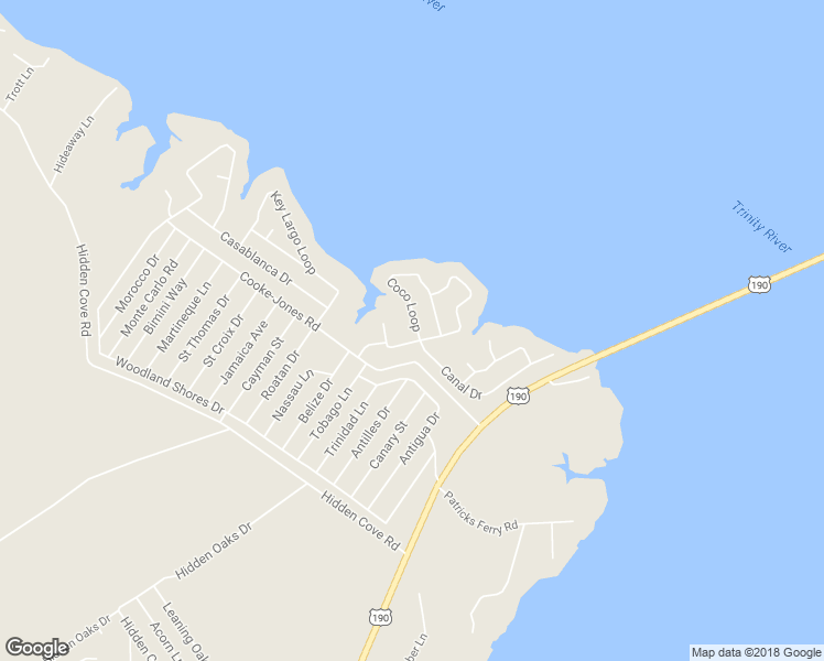 map of restaurants, bars, coffee shops, grocery stores, and more near 241 Lagoon Drive in Point Blank