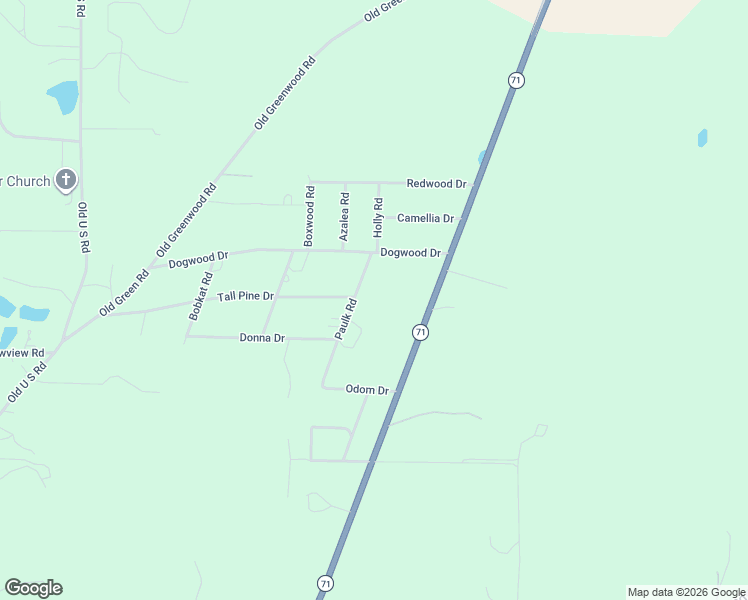 map of restaurants, bars, coffee shops, grocery stores, and more near 3220 Paulk Road in Marianna