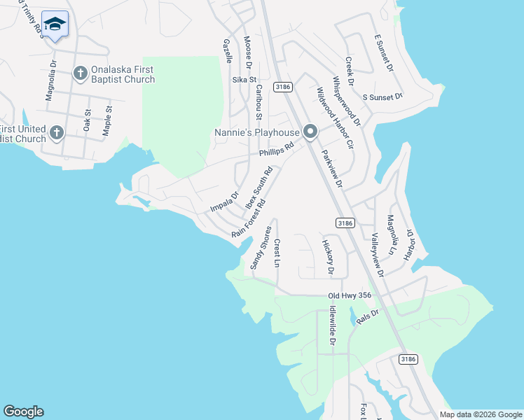 map of restaurants, bars, coffee shops, grocery stores, and more near 398 Rain Forest Rd in Onalaska
