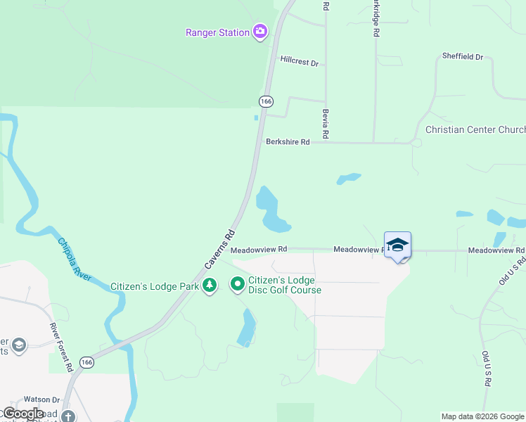 map of restaurants, bars, coffee shops, grocery stores, and more near 3238-3254 Caverns Road in Marianna