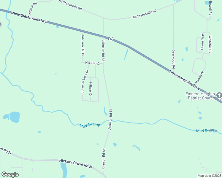 map of restaurants, bars, coffee shops, grocery stores, and more near 3568 Johnson Road Southeast in Valdosta