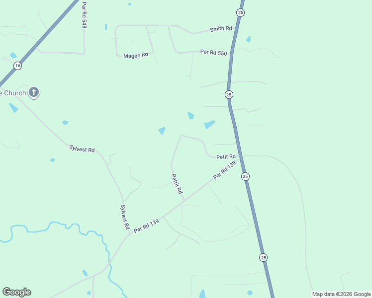 map of restaurants, bars, coffee shops, grocery stores, and more near 19150 Petit Road in Franklinton