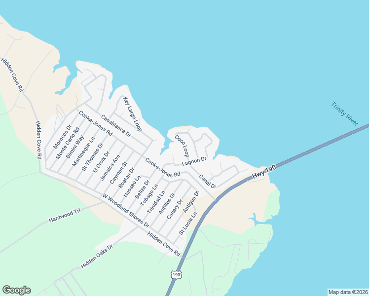 map of restaurants, bars, coffee shops, grocery stores, and more near 241 Lagoon Drive in Point Blank