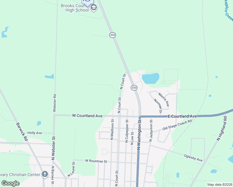 map of restaurants, bars, coffee shops, grocery stores, and more near 1209-1211 North Court Street in Quitman