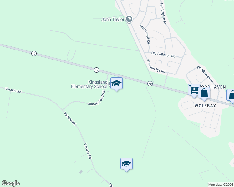 map of restaurants, bars, coffee shops, grocery stores, and more near 900 West King Street in Kingsland