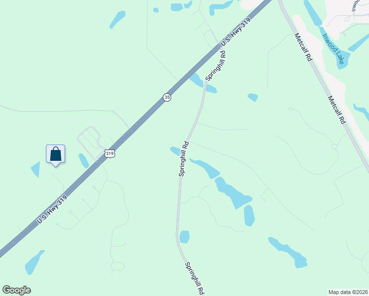 map of restaurants, bars, coffee shops, grocery stores, and more near 10195 Springhill Road in Thomasville