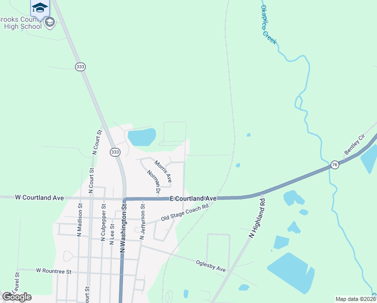 map of restaurants, bars, coffee shops, grocery stores, and more near 1501 North Reddick Road in Quitman