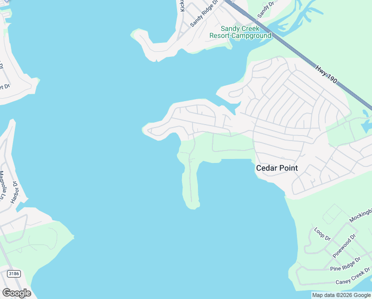 map of restaurants, bars, coffee shops, grocery stores, and more near 186 Peninsula Drive in Livingston